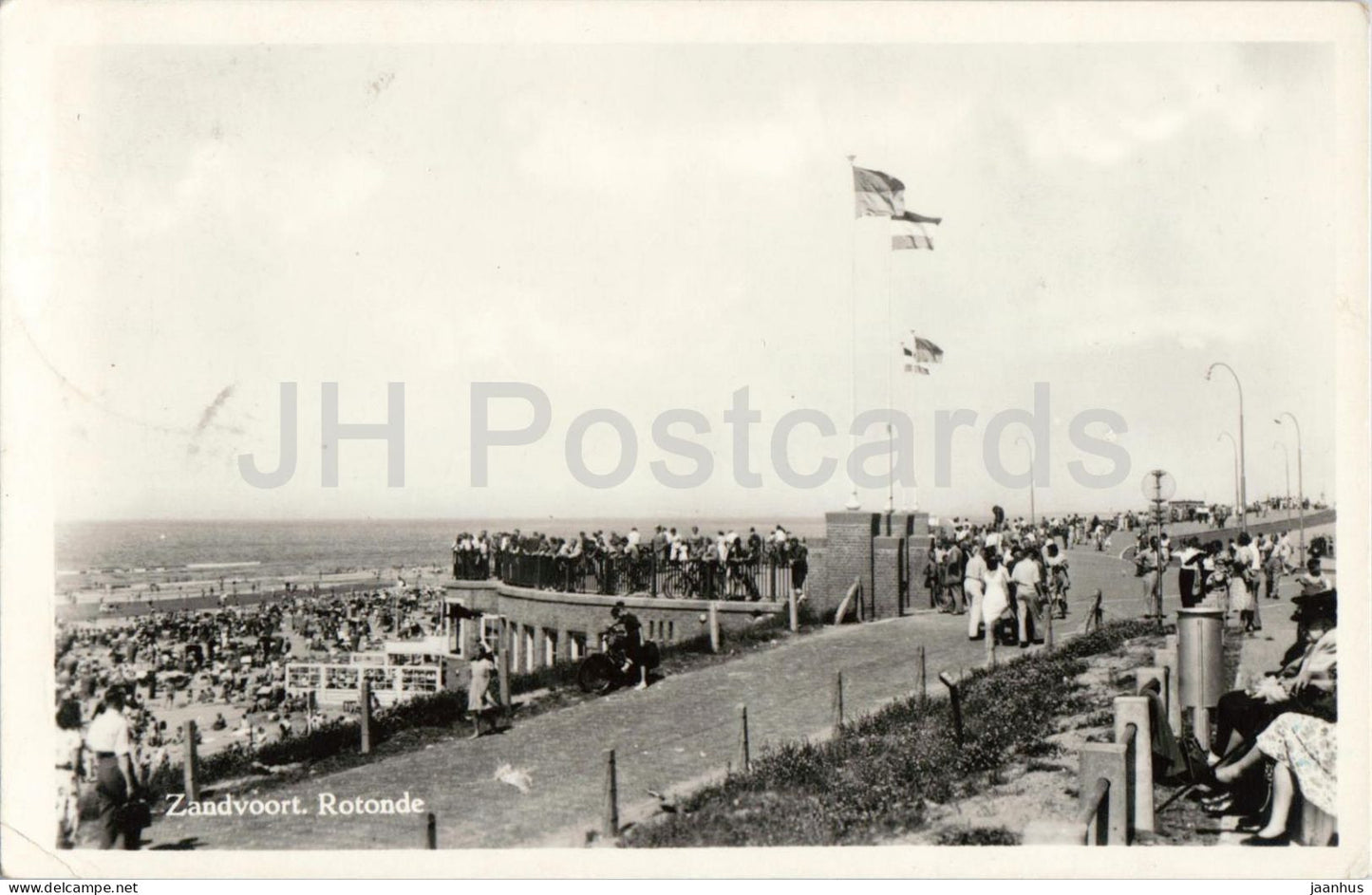 Zandvoort - Rotonde - beach - promenade - seaside resort - 354 - old postcard - Netherlands - used - JH Postcards