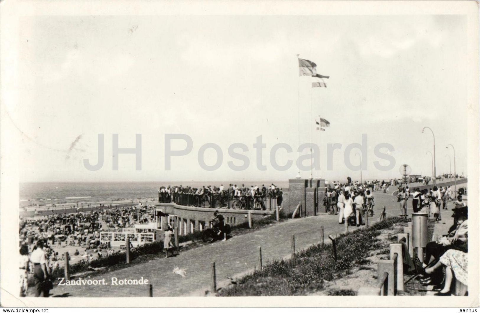 Zandvoort - Rotonde - beach - promenade - seaside resort - 354 - old postcard - Netherlands - used - JH Postcards