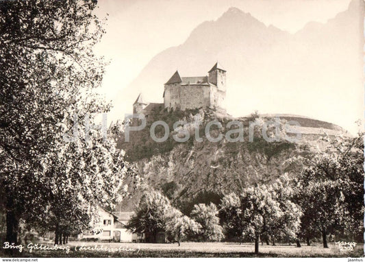 Burg Gutenberg - Castle - mountains - 2302 - old postcard - Liechtenstein - unused - JH Postcards