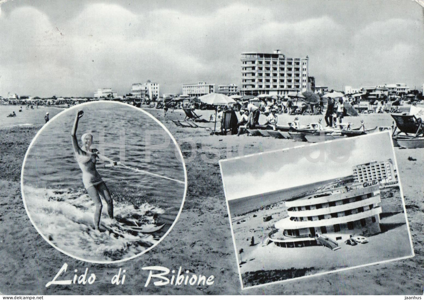 Saluti dal Lido di Bibione - Greetings - beach - seaside resort - tourism - multiview - 35/66 - Italy - used - JH Postcards