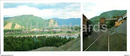 Abaza - view at the town - shipment of iron ore concentrate - Khakassia - 1986 - Russia USSR - unused - JH Postcards
