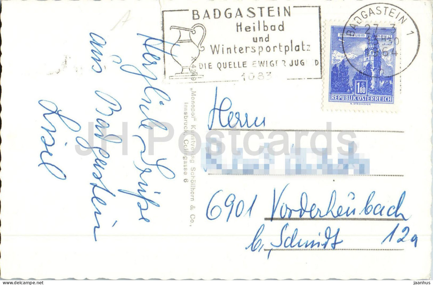 Weltkurort Badgastein - 1083 m - Salzburg - Weltkurort - Kurort - Hotels - 1964 - Österreich - gebraucht 