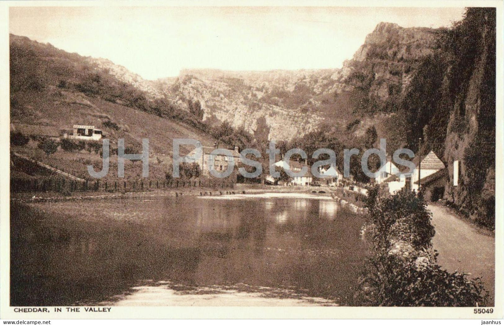 Cheddar - In the Valley - cottages - 55049 - old postcard - United Kingdom - unused - JH Postcards