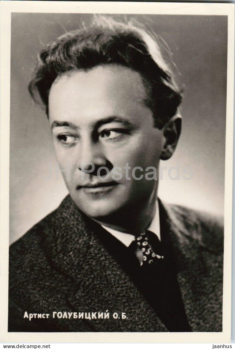 Oleg Golubitsky - Russian actor portrait - MB - 07641 - cinema - 1959 - Estonia - USSR - unused - JH Postcards