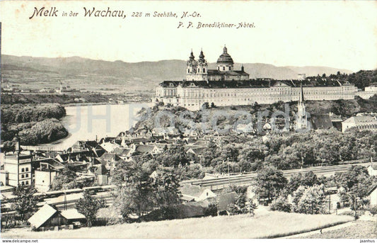 Melk in der Wachau 228 m Seehohe N. Oe. P. P. Benediktiner Abtei - Abbey - old postcard - 1916 - Austria - used - JH Postcards