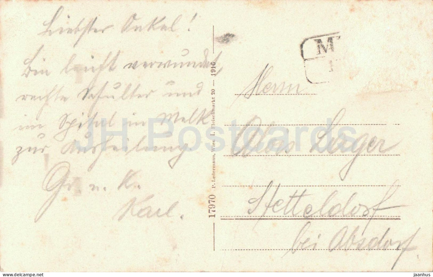 Melk in der Wachau 228 m Seehohe N. Oe. P. P. Benediktiner Abtei - Abbey - old postcard - 1916 - Austria - used