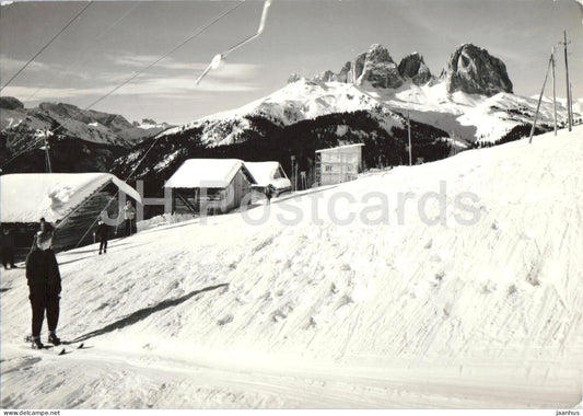 Pecol di Canazei m.1932 - Il Sassolungo m. 3178 - Dolomites - mountains - Alps - 51082 - 1961 - Italy - used - JH Postcards