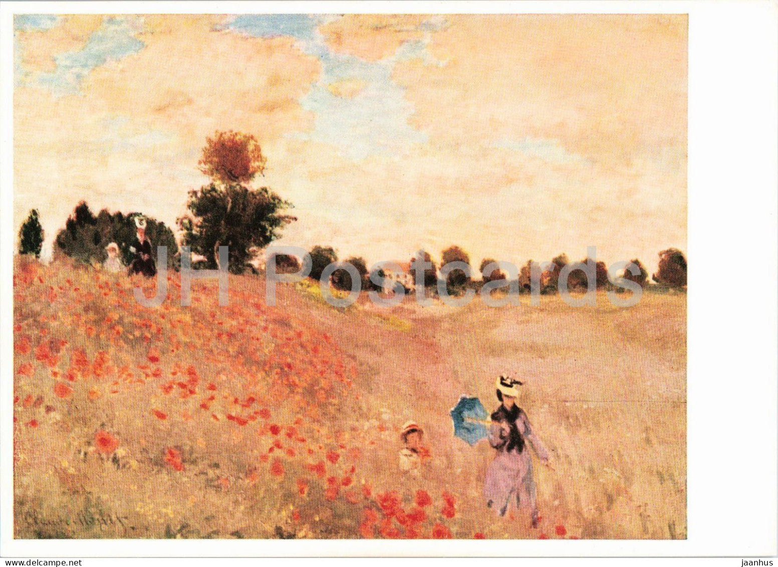 painting by Claude Monet - Poppy Field - 1395 - French art - Germany - unused - JH Postcards