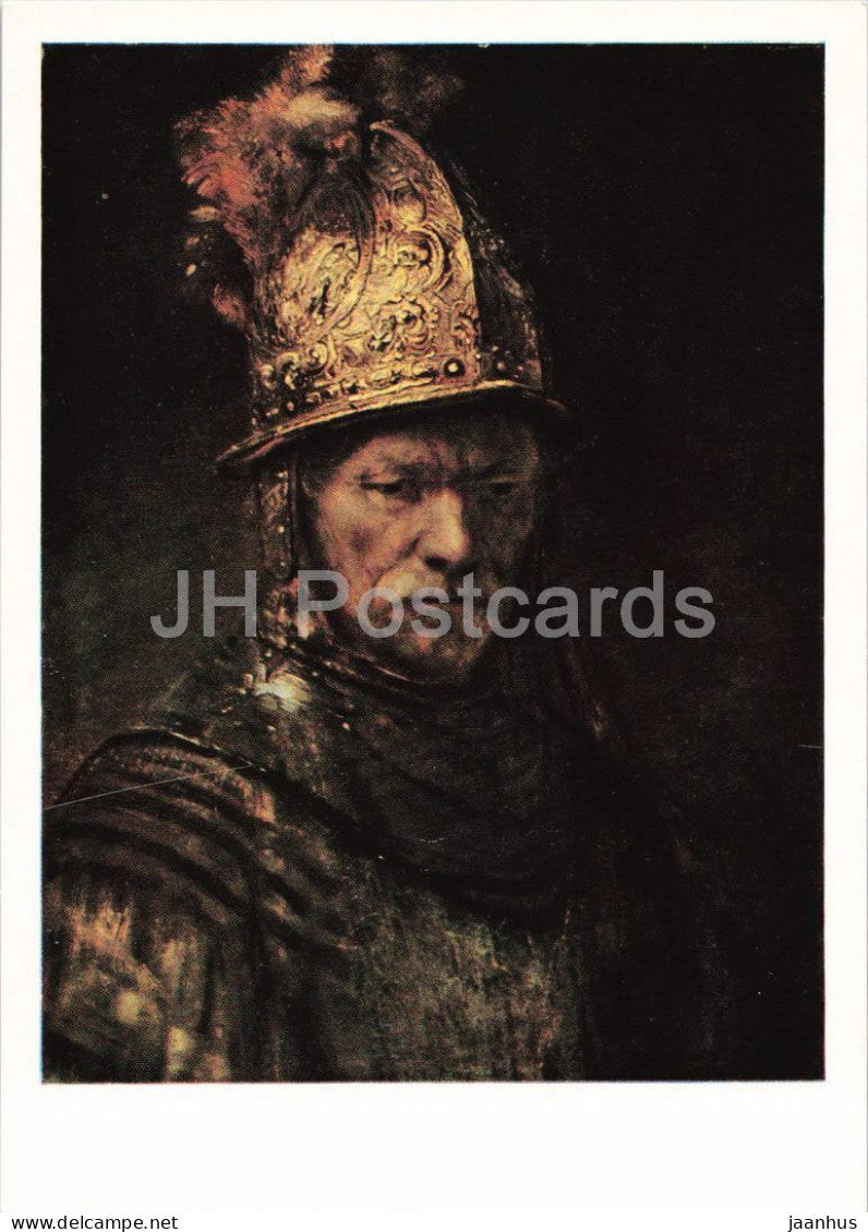 painting by Rembrandt - The Man with the Golden Helmet - Der Mann mit dem Goldhelm - Dutch art - Germany - unused - JH Postcards