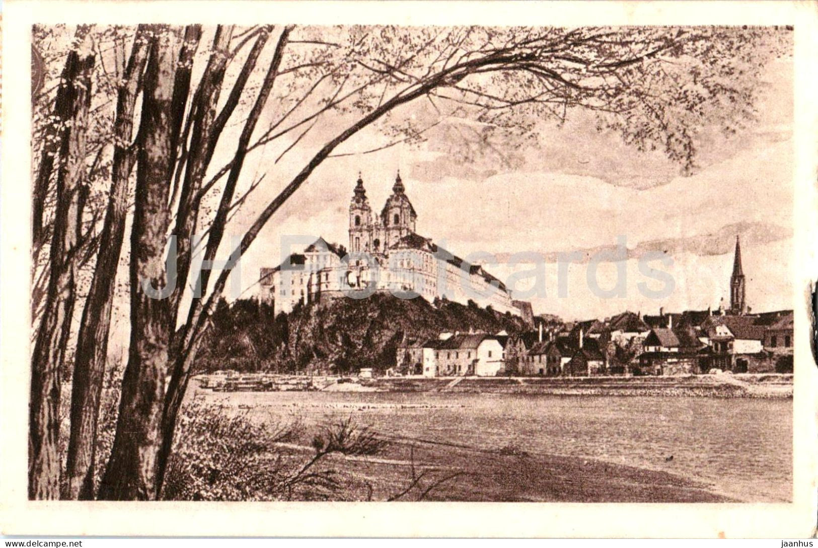 Melk a. D. - Benedictine Abbey - old postcard - 1922 - Austria - used - JH Postcards