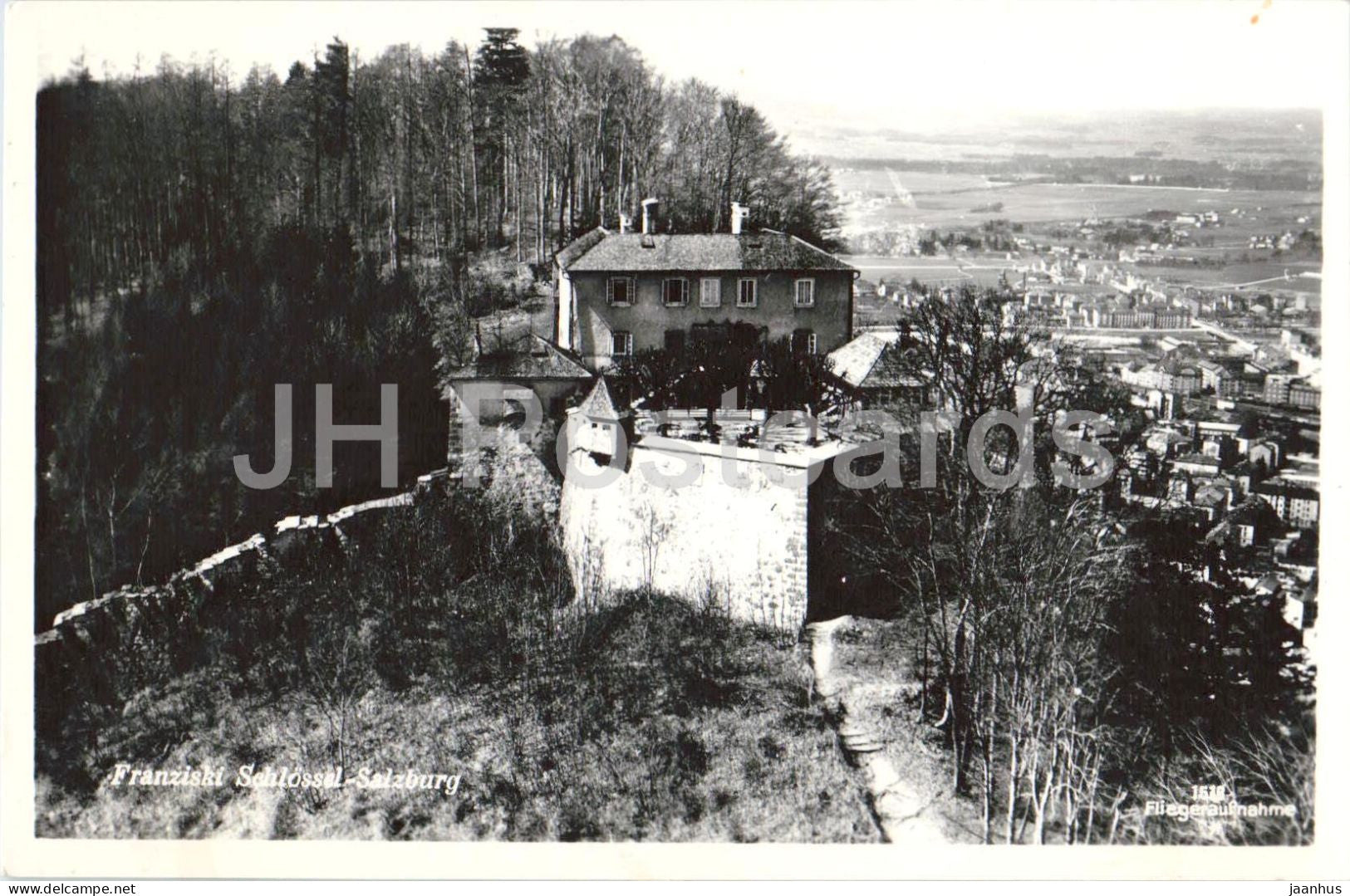 Salzburg - Franziski Schlossl - Castle - Panorama - Nr. 1518 - old postcard - 1930s - Austria - used - JH Postcards