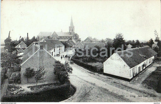 Londerzeel - St. Joseph - church - street - old postcard - 1911 - Belgium - used - JH Postcards