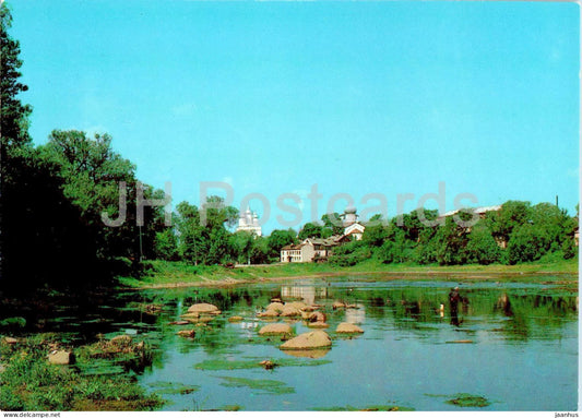 Pskov - Pskov river - postal stationery - 1982 - Russia USSR - unused - JH Postcards