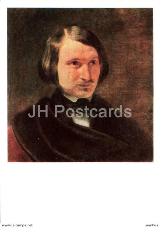 painting by F. A. Moller - Portrait of Russian writer N. V. Gogol - Russian art - 1963 - Russia USSR - unused - JH Postcards