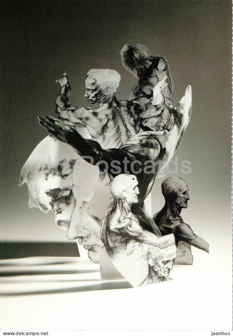 drawings by Leonardo da Vinci, Michelangelo and Andrzej Biernacki - Zanders Art Collection - 1990s - Germany - unused - JH Postcards