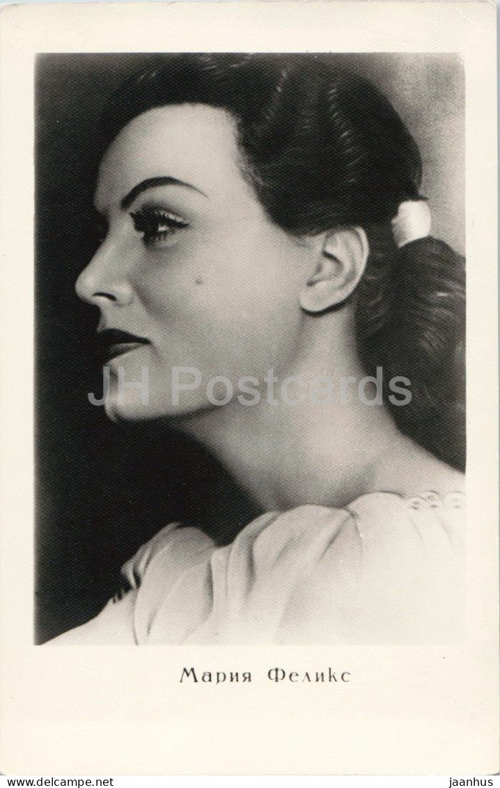 Maria Felix - Mexican actress portrait - A - 06595 - cinema - 1960s - Russia - USSR - unused - JH Postcards