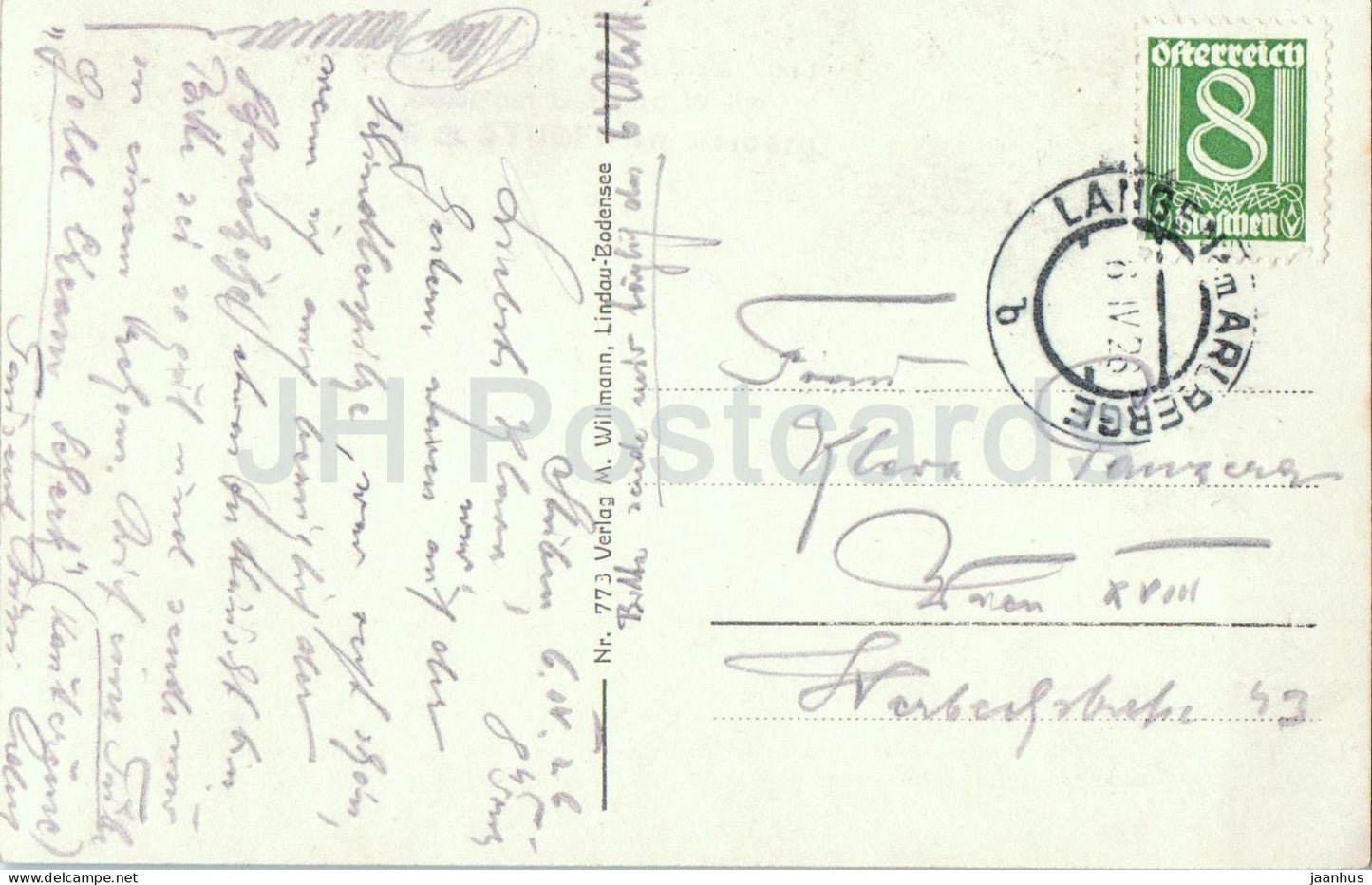 Schindler Spitze - Schindler Peak - Mountains - Alps - Nr. 773 - old postcard - 1926 - Austria - used