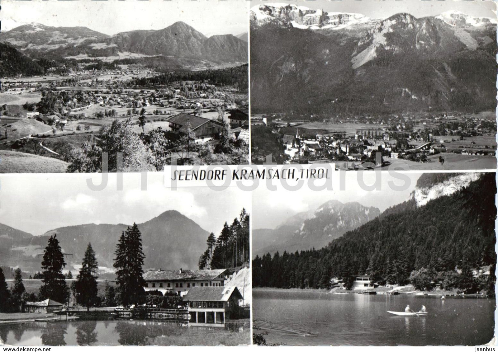 Seendorf Kramsach - Tirol - village - lake - boats - mountains - multiview - 1961 - Austria - used - JH Postcards