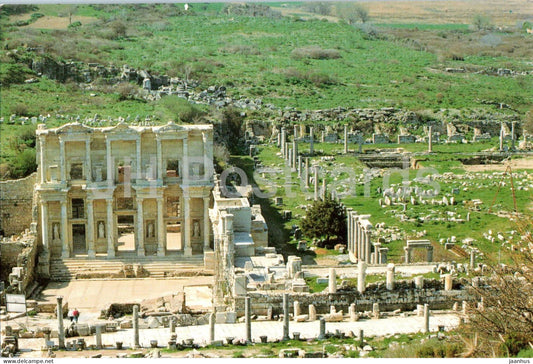 Ephesos Efes Izmir - Library of Celsus - ancient world - ruins - archaeology - 98 - 1990 - Turkey - used - JH Postcards