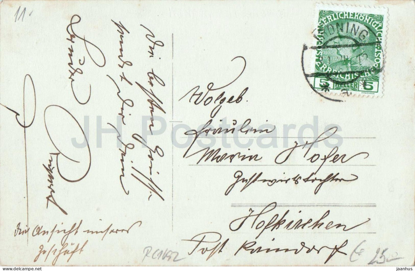 Irdning - Zum Anker - August Dangl Manufaktur - vitrine de textiles et de vêtements - carte postale ancienne - 1912 - Autriche - inutilisé 