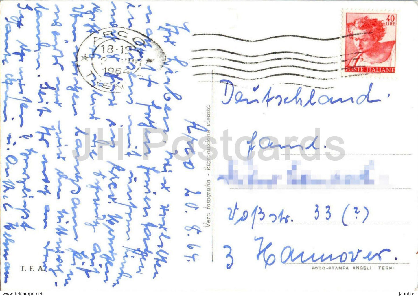 Arco - Il Castello - Le Château - 29 - 1964 - Italie - oblitéré