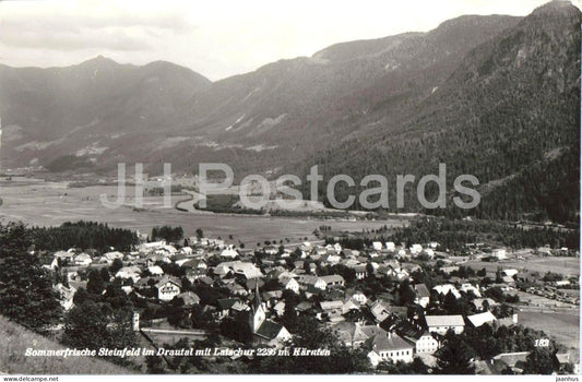 Sommerfrische Steinfeld im Drautal mit Latschur 2236 m - Karnten - panorama - 182 - old postcard - Austria - unused - JH Postcards