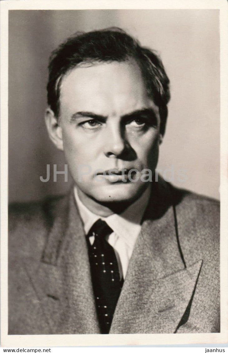 Pavel Kadochnikov - Russian actor portrait - cinema - 1956 - Russia - USSR - unused - JH Postcards