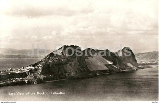 Gibraltar - East View of the Rock of Gibraltar - panoramic rock coastline - sea- old postcard - Gibraltar - unused - JH Postcards