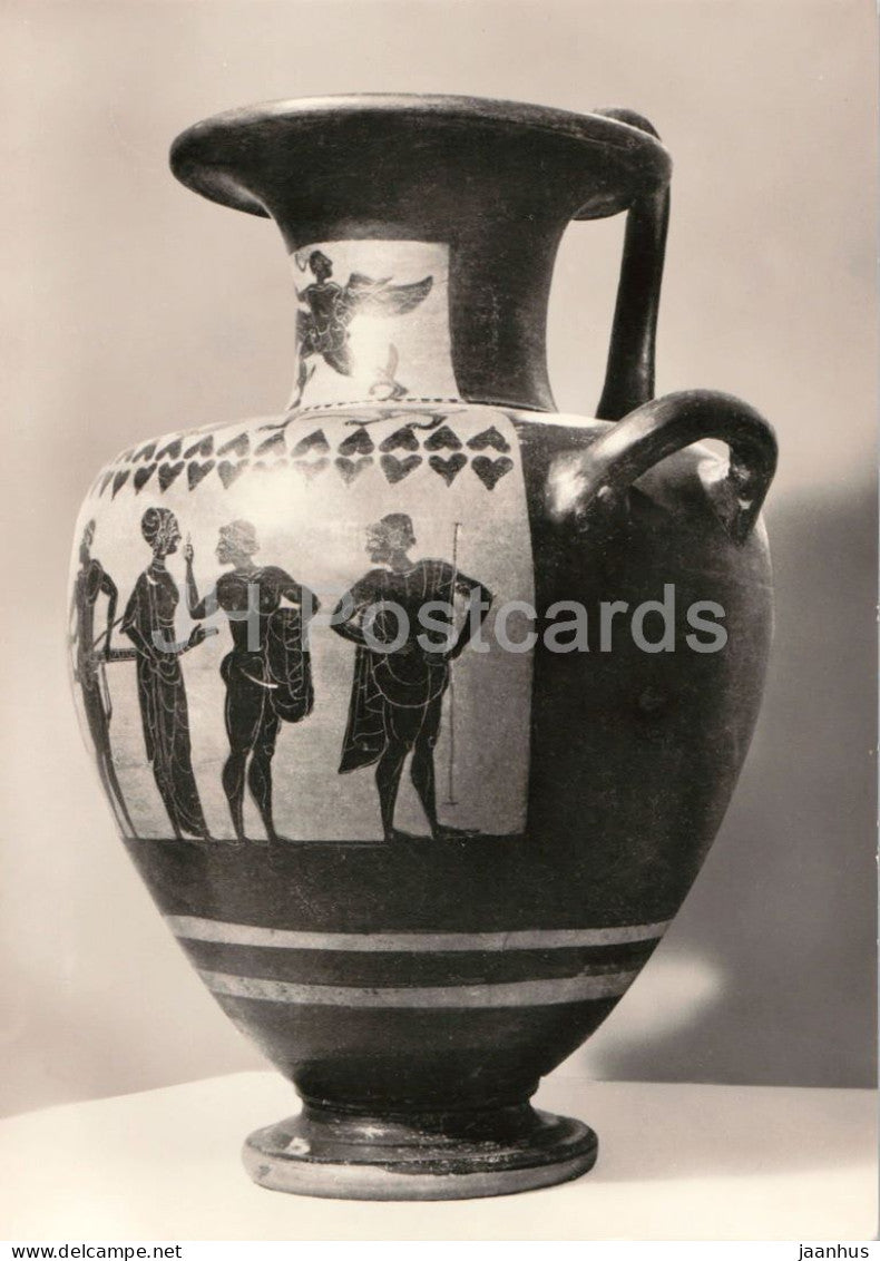 Etruscan hydria - clay vase - Die Meister - Museo Villa Giulia Rome - ancient world - Germany - used - JH Postcards