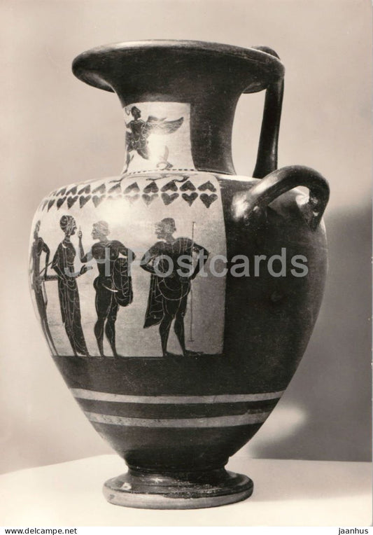 Etruscan hydria - clay vase - Die Meister - Museo Villa Giulia Rome - ancient world - Germany - used - JH Postcards