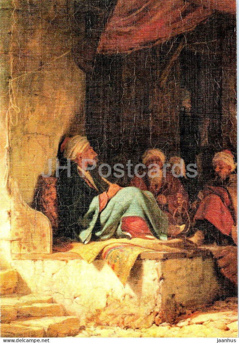 painting by Carl Spitzweg - In the Bazaar - Im Basar - German art - Germany - unused - JH Postcards