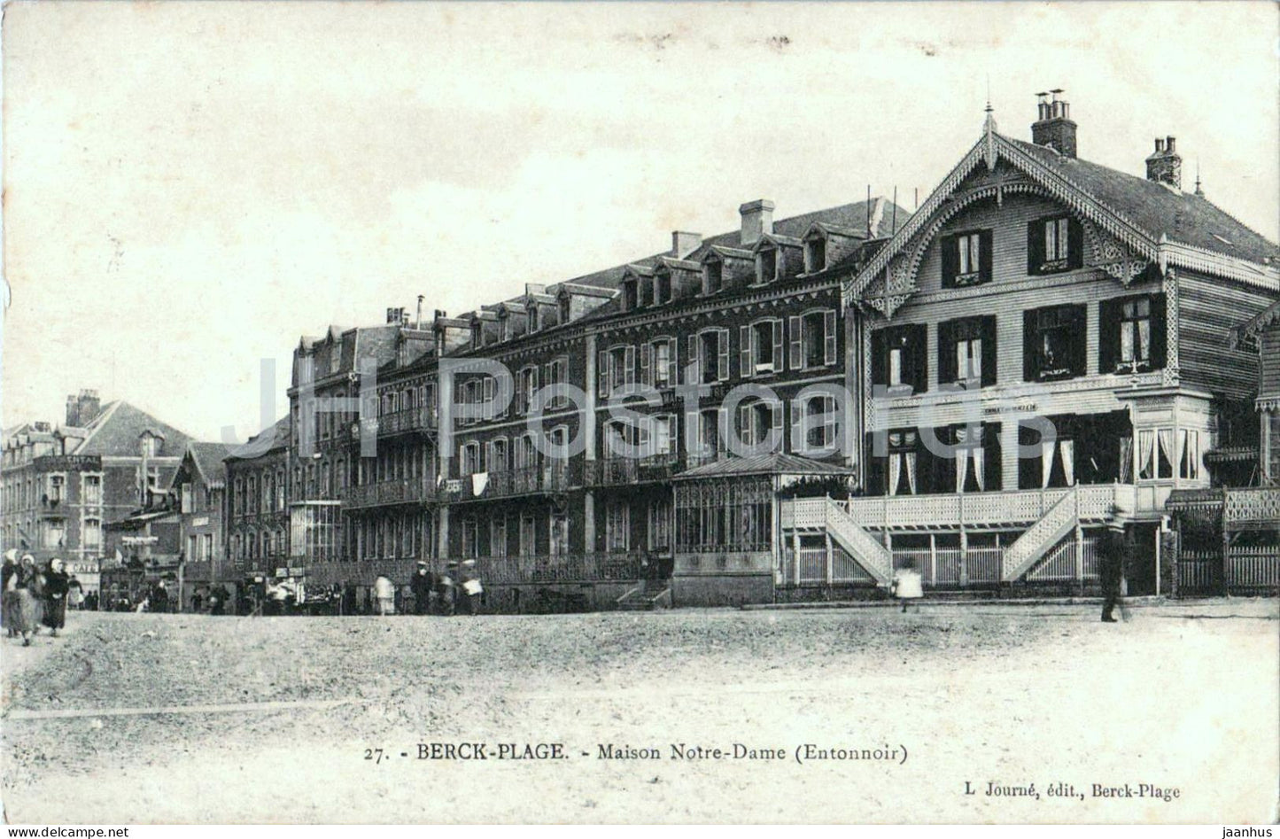 Berck Plage - Maison Notre-Dame - Entonnoir - seaside - Feldpost - 27 - old postcard - 1914 - France - used - JH Postcards