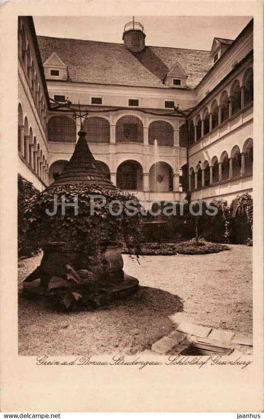 Grein a. d. Donau - Strudengau - Schlosshof Greinburg - castle courtyard - 355 - old postcard - 1923 - Austria - unused - JH Postcards