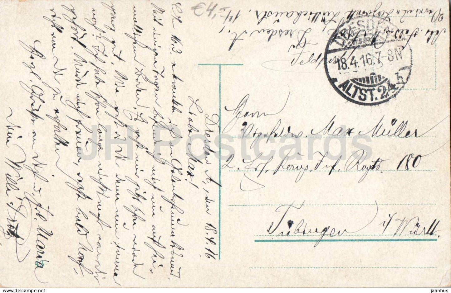 Budapest Klotild palotak - Clotild Palaces - old postcard - 1916 - Hungary - used