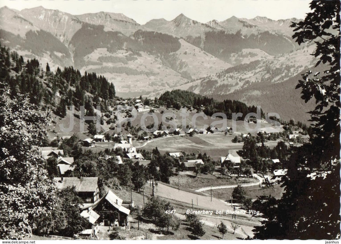 Burserberg bei Bludenz - Vlbg. - Vorarlberg - village panorama - mountains - 4847 - old postcard - Austria - unused - JH Postcards