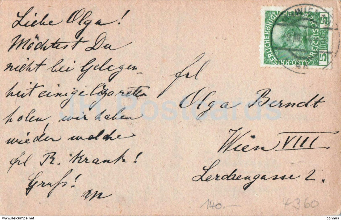 Grein ad Donau - Ob.-Ost. - Strudengau - vue panoramique - chemin de fer - carte postale ancienne - 1914 - Autriche - non utilisée