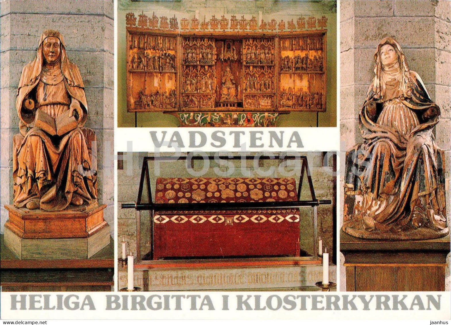 Vadstena Heliga Birgitta I Klosterkyrkan - church - multiview - 42/26 - Sweden - used - JH Postcards