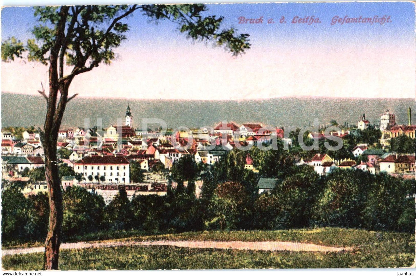 Bruck a. d. Leitha. Gesamtansicht - panorama - No. 15395 - old postcard - 1920 - Austria - used - JH Postcards