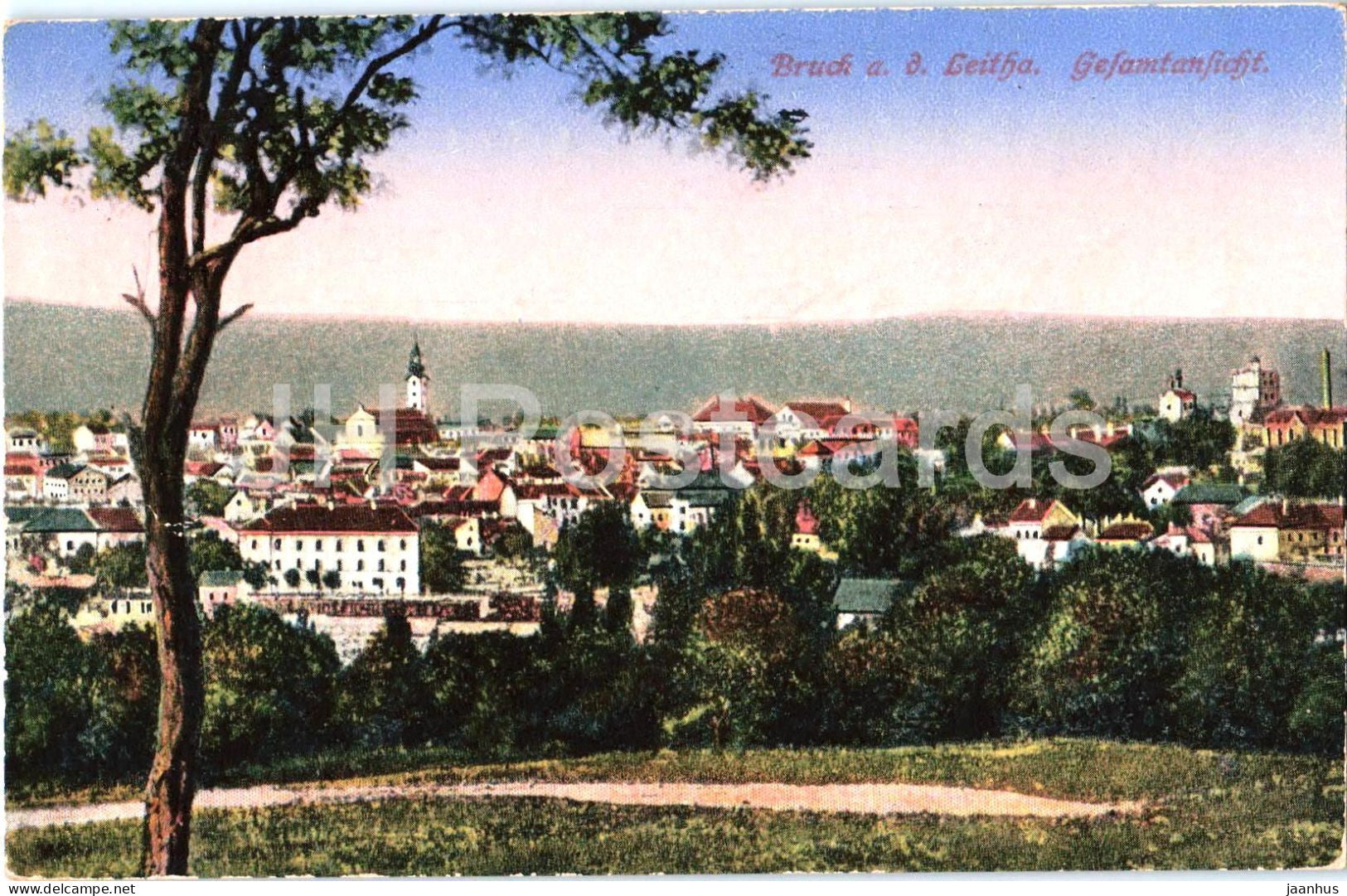 Bruck a. d. Leitha. Gesamtansicht - panorama - No. 15395 - old postcard - 1920 - Austria - used - JH Postcards