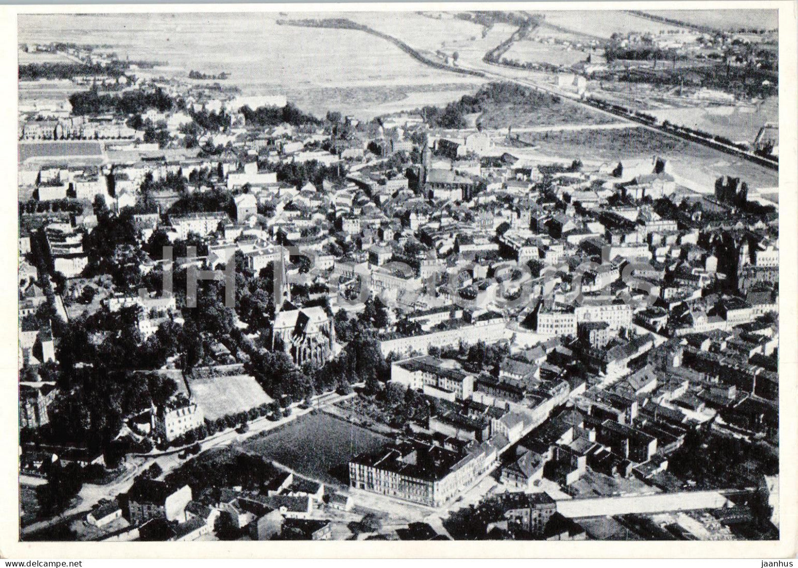 Gleiwitz OS - Stadtmitte - town centre - aerial view - Gliwice - Schlesien - Silesia - old postcard - Poland - unused - JH Postcards