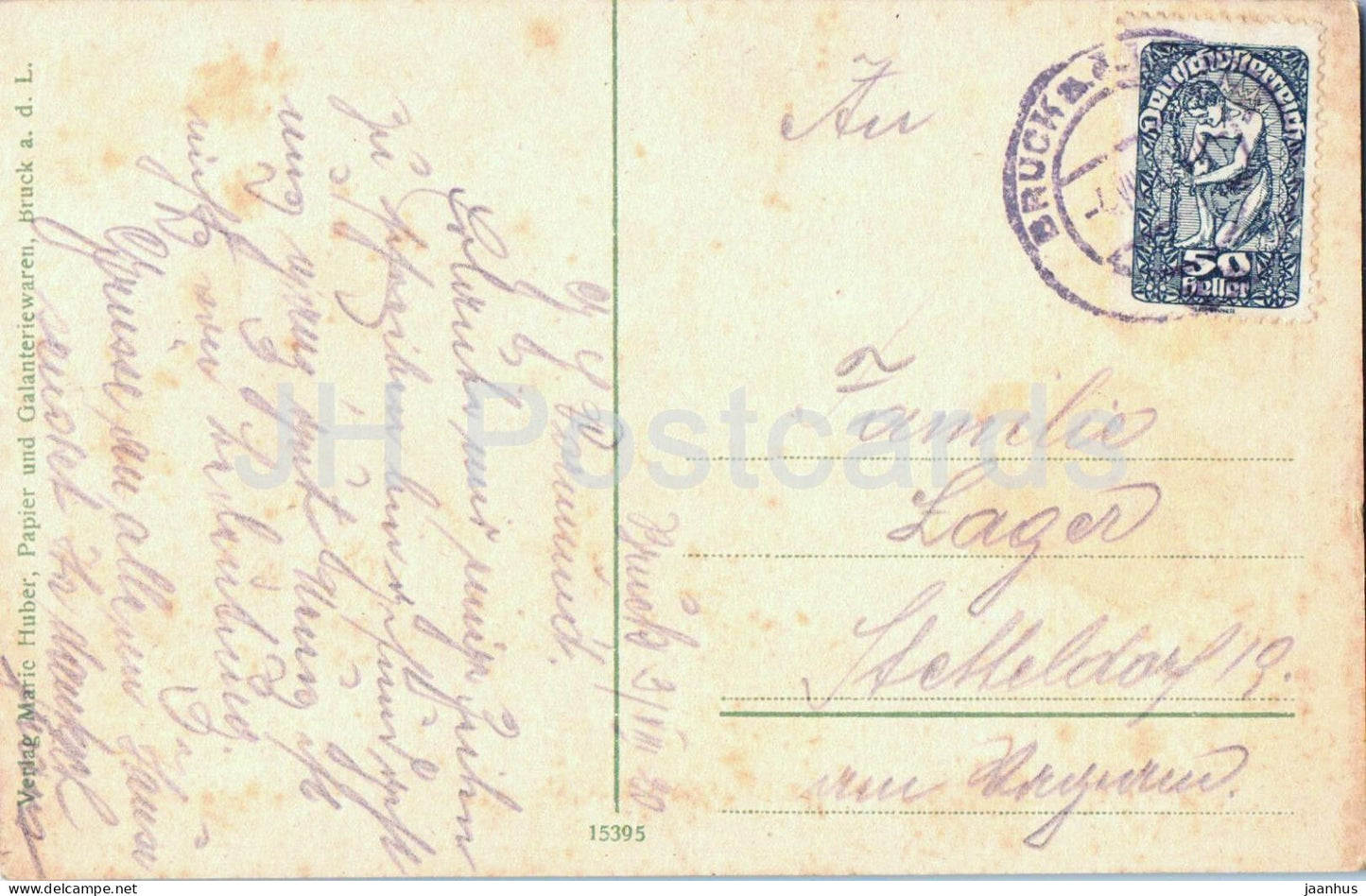Bruck a. d. Leitha. Gesamtansicht - panorama - No. 15395 - old postcard - 1920 - Austria - used