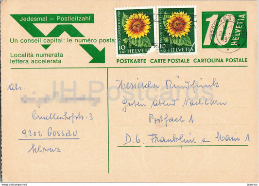 Guten Abend Nachbarn - Hessischer Rundfunk - postal stationery - 30 - 1972 - Switzerland - used - JH Postcards