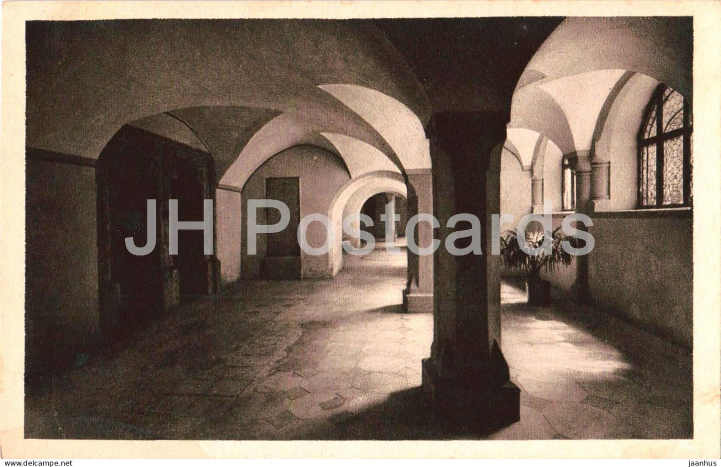 Benediktinenkloster Nonnberg i. Salzburg - Unterer Kreuzgang - monastery - 2814 - old postcard - Austria - unused - JH Postcards
