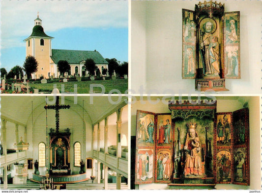 Hogby Kyrka - church - multiview - 13174 - Sweden - unused - JH Postcards