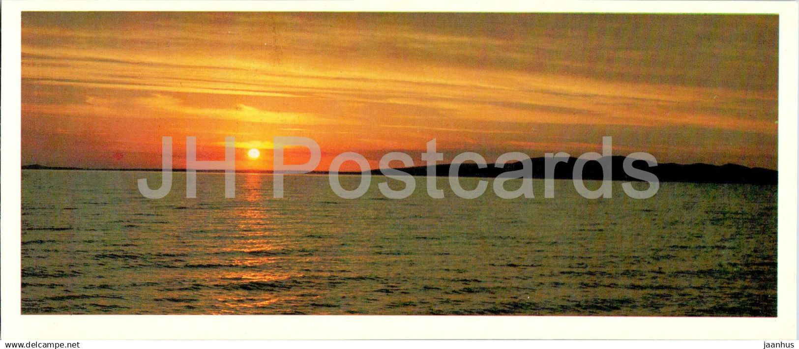 Bratsk reservoir - sunset - 1 - 1981 - Russia USSR - unused - JH Postcards