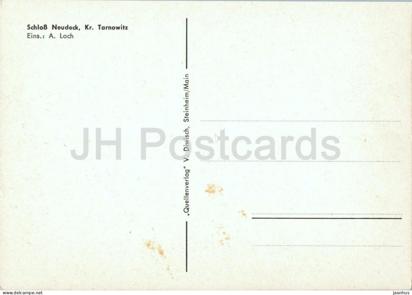 Schloss Neudeck - Kr. Tarnowitz - Schloss - Schlesien - Schlesien - alte Postkarte - Polen - unbenutzt 