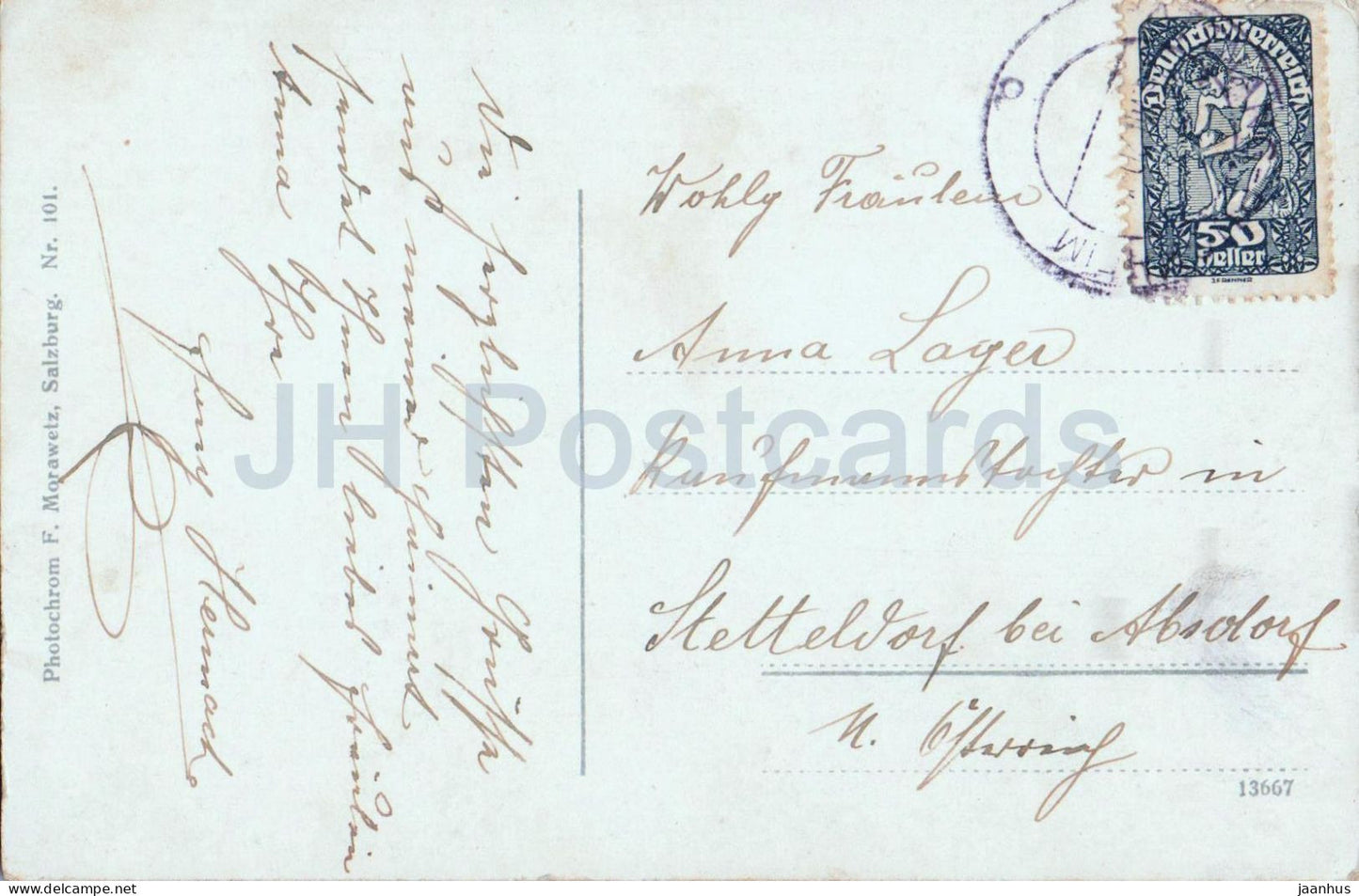 Salzkammergut - Schafbergspitze 1780 m und Hotel - No. 101 - old postcard - Austria - used