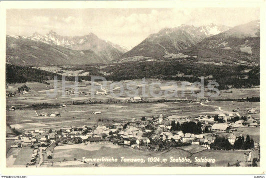 Sommerfrische Tamsweg 1024 m Seehohe - Salzburg - town valley mountains panorama - 36163 - old postcard - Austria - used - JH Postcards