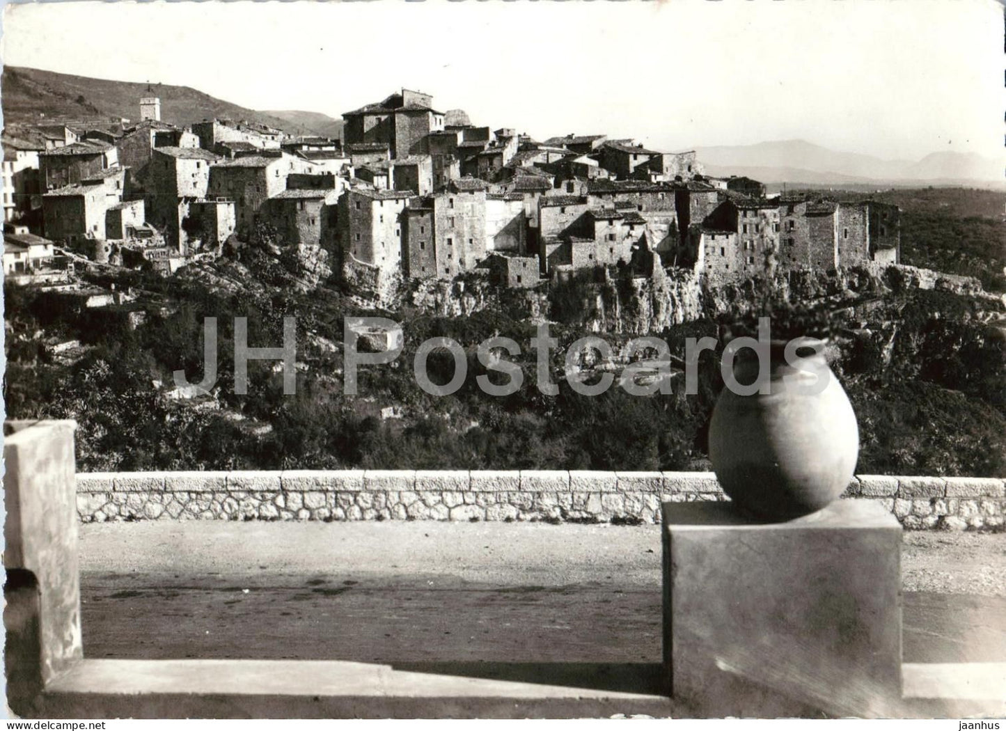 Tourette-Sur-Loup - Vue generale - general view - panorama - Provence - 1342 - old postcard - 1950s - France - unused - JH Postcards
