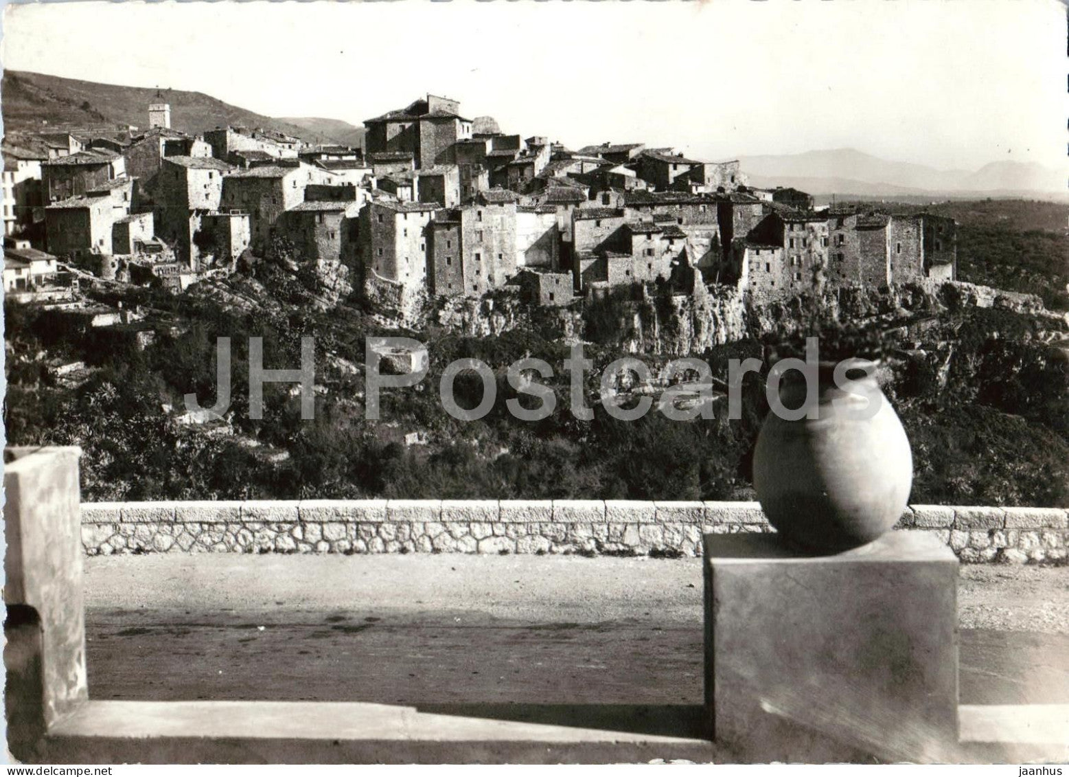 Tourette-Sur-Loup - Vue generale - general view - panorama - Provence - 1342 - old postcard - 1950s - France - unused - JH Postcards